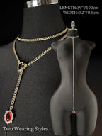 WILDCHOK - Gemstone Charm Loop Choker