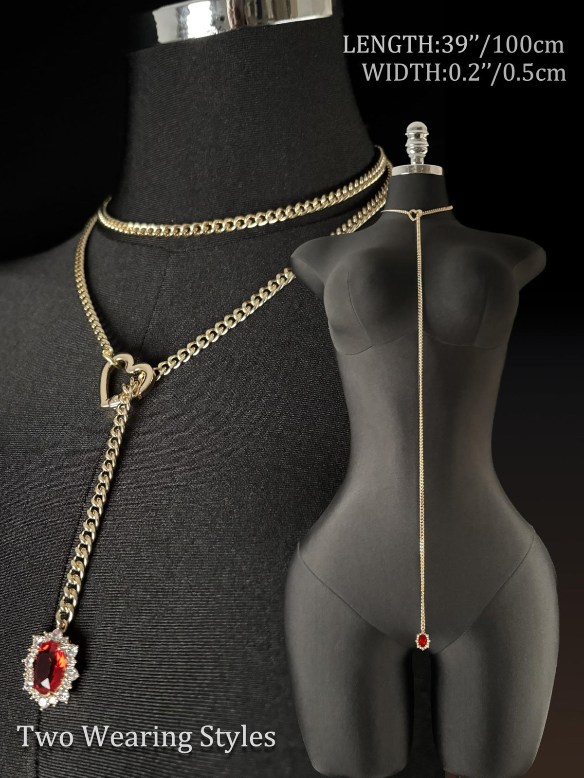WILDCHOK - Gemstone Charm Loop Choker