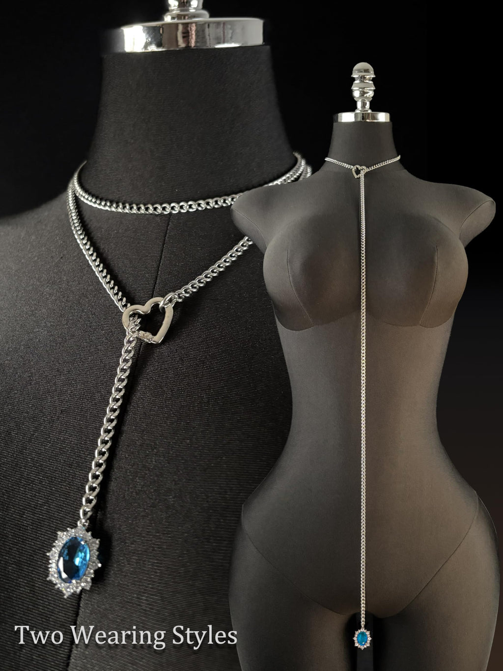 WILDCHOK - Gemstone Charm Loop Choker