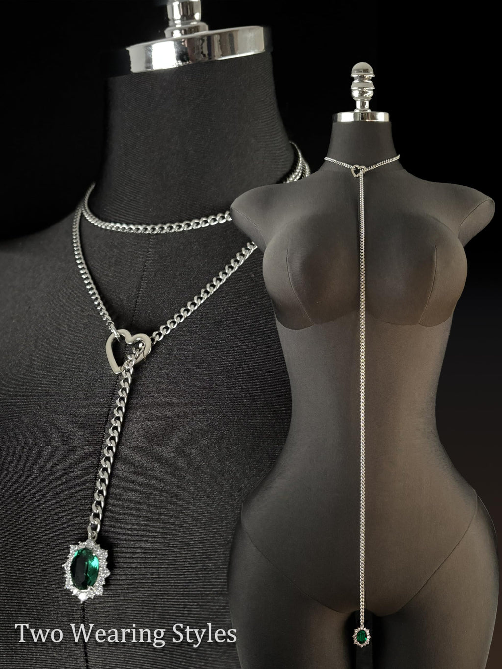 WILDCHOK - Gemstone Charm Loop Choker