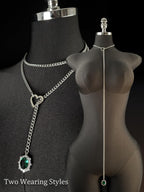 WILDCHOK - Gemstone Charm Loop Choker