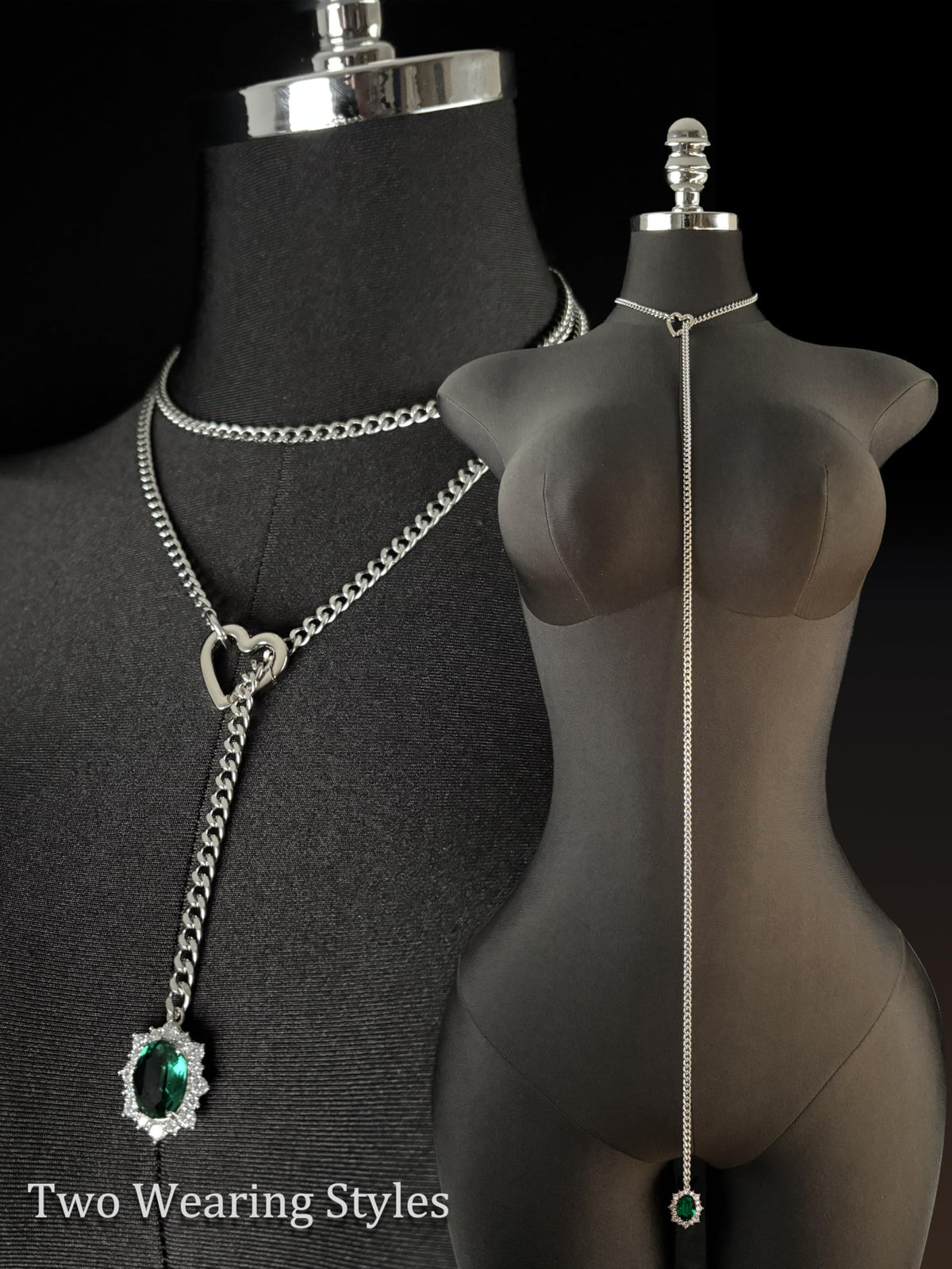 WILDCHOK - Gemstone Charm Loop Choker