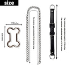 WILDCHOK - Bone Slip Chain Leather Choker Collar