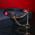 WILDCHOK Thermochromic Color‑Changing PU Choker with Double Chain O‑Ring Detail