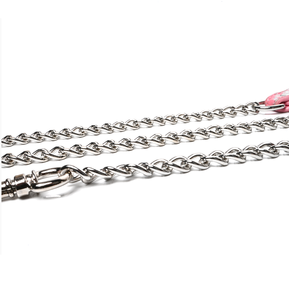 WILDCHOK Snake-Print Leather Choker, O-Ring Collar with Bell