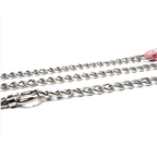 WILDCHOK Snake-Print Leather Choker, O-Ring Collar with Bell